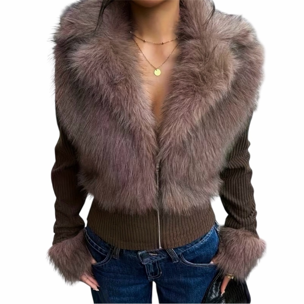 NWOT Faux Fur Streetwear Jacket